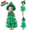 Cute Girls Christmas Tree Outfit For New Year Photos Celebrations