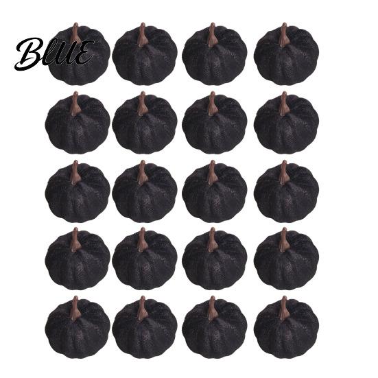 Velvet Pumpkin Decor 20 PCS Decorative Ornaments Multi-Color Artificial Fall Harvest Fabric Pumpkins for Mantel Table Shelf Farmhouse Centerpiece