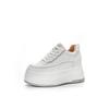 Spring new slope heel little white shoes muffin platform women's shoes inner height increase casual small single shoes velvet