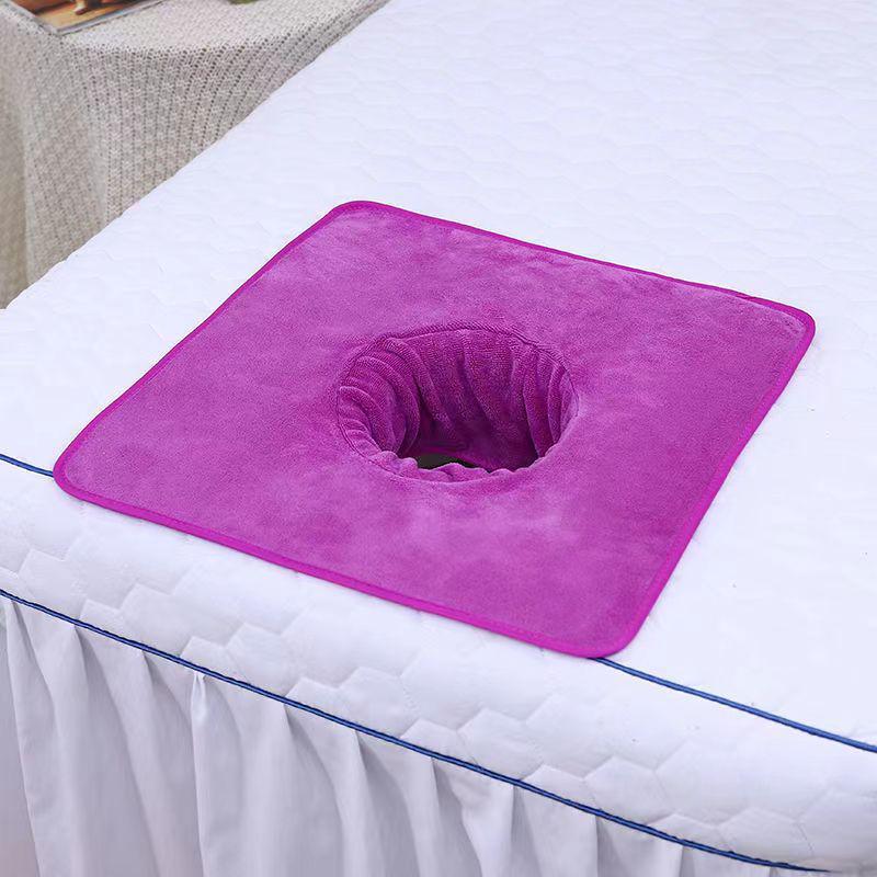Soft Absorbent Beauty Salon Bed Head Hole Face Towel with Customizable Logo