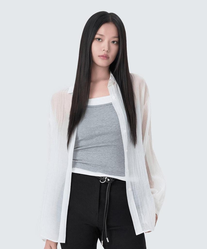 MIXXO Oversized See-Through Shirt_Miwywg7B01