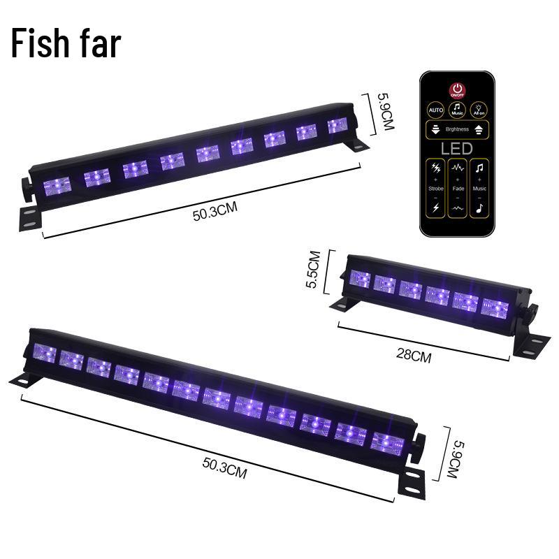 Purple UV LED Strip Lights: Sound-Activated Atmosphere Lighting for Halloween, Haunted Houses, and Stage Decor