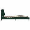 Bed Frame without Mattress Dark Green 100x200 cm Velvet