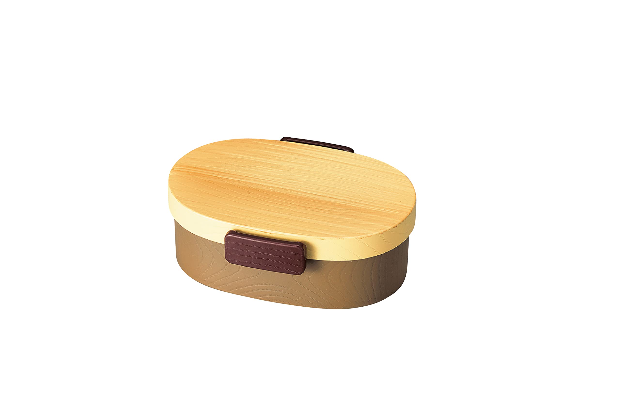 

Tatsumiya Tight Wood Grain Oval Bento Hinoki 30425 Box, Brown, Small,
