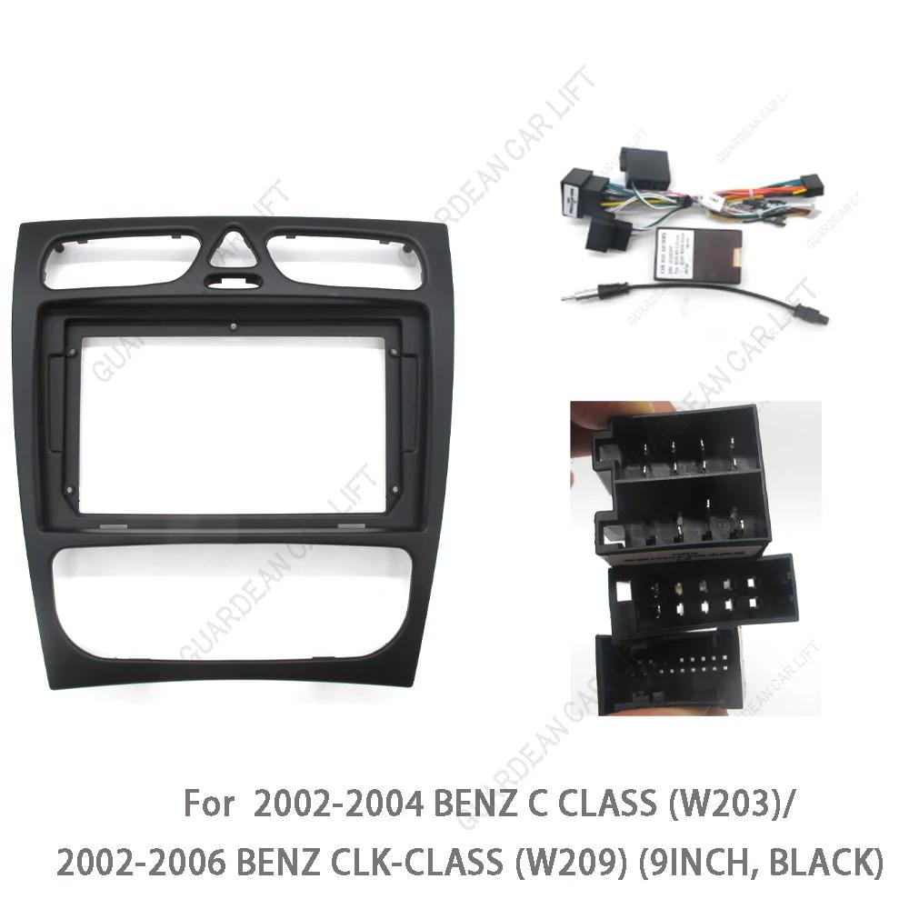 For Mercedes BENZ C-Klasse W203 CLK-klasse W209 G-klasse W463 Vito Viano W639 9 Inch Car Radio Frame Kit Dash Panel GPS Fascias