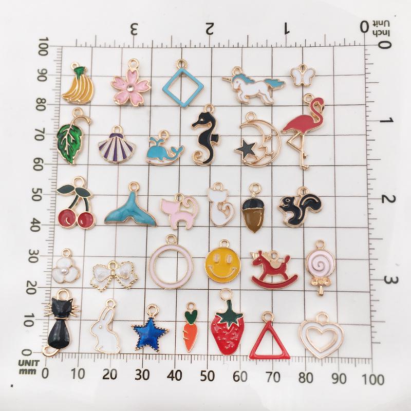 Alloy KC Gold DIY Jewelry Accessories: Earrings, Bracelets, Necklaces, Pendants, Charms - 110 Pcs/bag