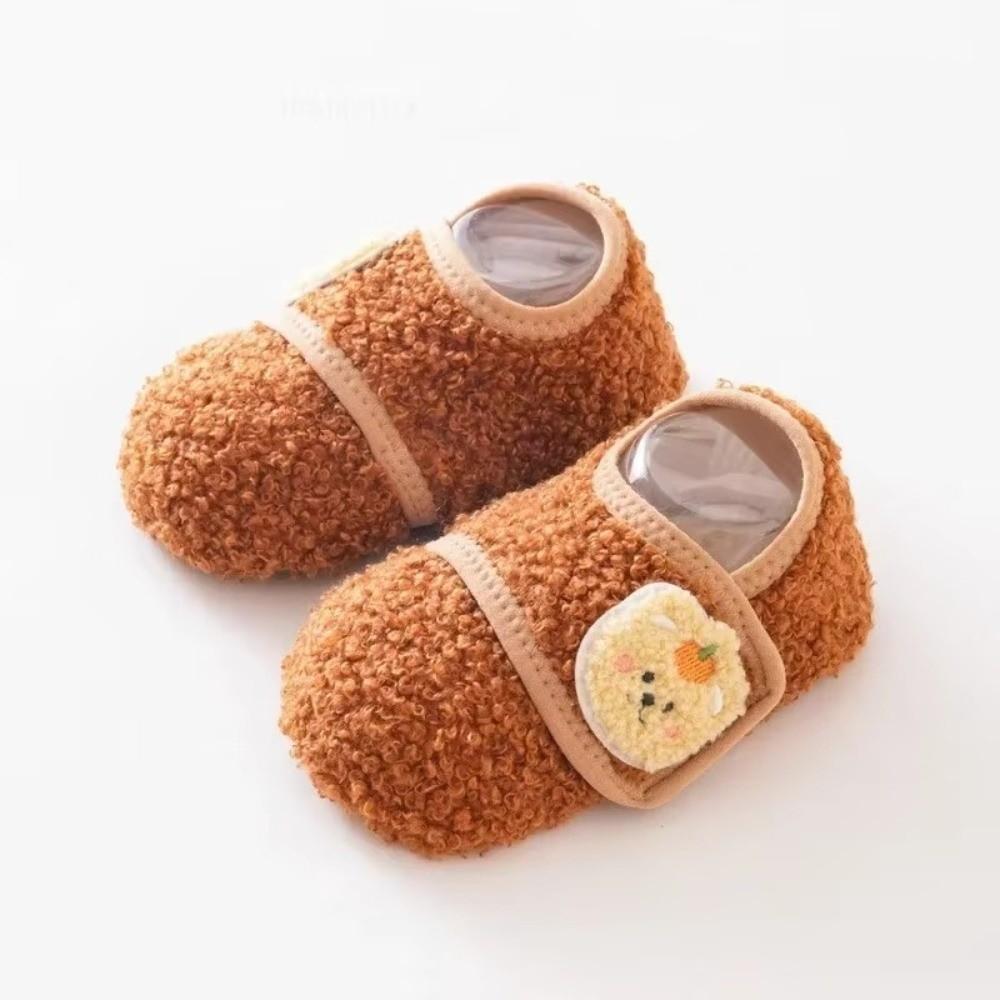 Plush Anti-slip Soft Sole Socks Winter Warm Children Cotton Slippers New Toddler Socks Boys Girls