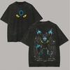 Pokemon Gengar Short Sleeve Tee Anime Washed Vintage Graphic TShirt Man Women Cosplay Casual Tops  Summer Yk Streetwear
