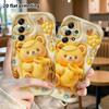 Phone Case: 2D flat, suitable for Samsung Galaxy A34 A35 M05 M06 S20 S22 S21 FE Plus 5G protective cases, creamy yellow honey bear, perfect Christmas 