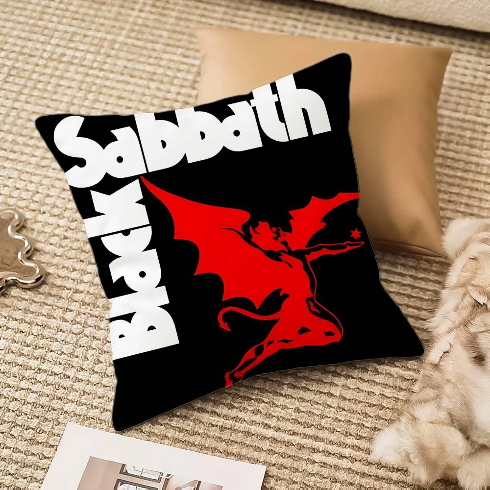 Band B-Black S-Sabbath Pillow Case Anti-dustmite Invisible Zipper Sofa Bed