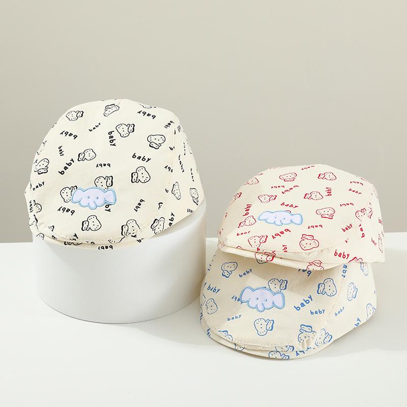 Baby Hat Spring Cute Elephant Beret Boys and Girls Sun Hat Children Forward Hat Children Painter Hat Trend