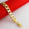 Imitation of 18k Gold Color ClaspThick Flat Hip Hop Cuban Link Chain Bracelet RapperJewelry for Men & Women Unisex Jewelry Gift
