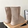 Women's Woven Lightweight Comfortable Cold Warm Padded Snow Boots Non-slip Wear Outdoor Casual Sneakers Cotton Boots