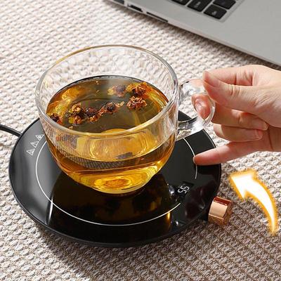 Coffee Mug Warmer Coffee Warmer Plate 18W Auto Shut Off Adjustable Temperature Control Smart Mug Heated Coffee Mug For Desk