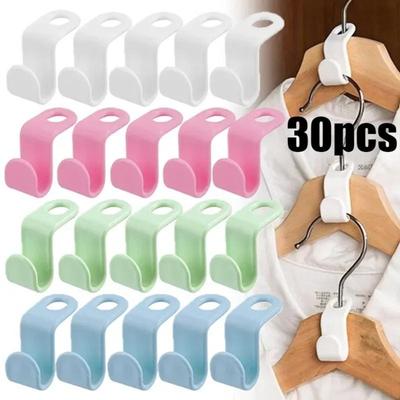 Mini Hanger for Wardrobe Connector Hangers Save Wardrobe Space Hook Up Cascading Plastic Coat Organizer Clothing Storage Home