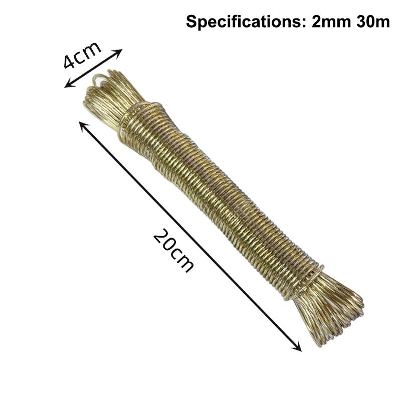 10/20/30/50M Pvc Coating Steel Clothesline Outdoor Portable Clothesline Garden Camping Travel Clothes Drying Rope