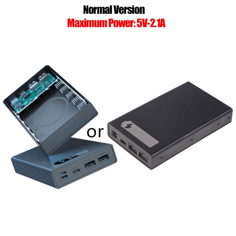 

Power Bank с 5 аккумуляторами 18650 для корпуса, ящик для хранения, зарядное устройство для мобильного телефона, держатель для аккумулятора, зарядный бокс для корпуса, с ЖК-дисплеем чёрный
