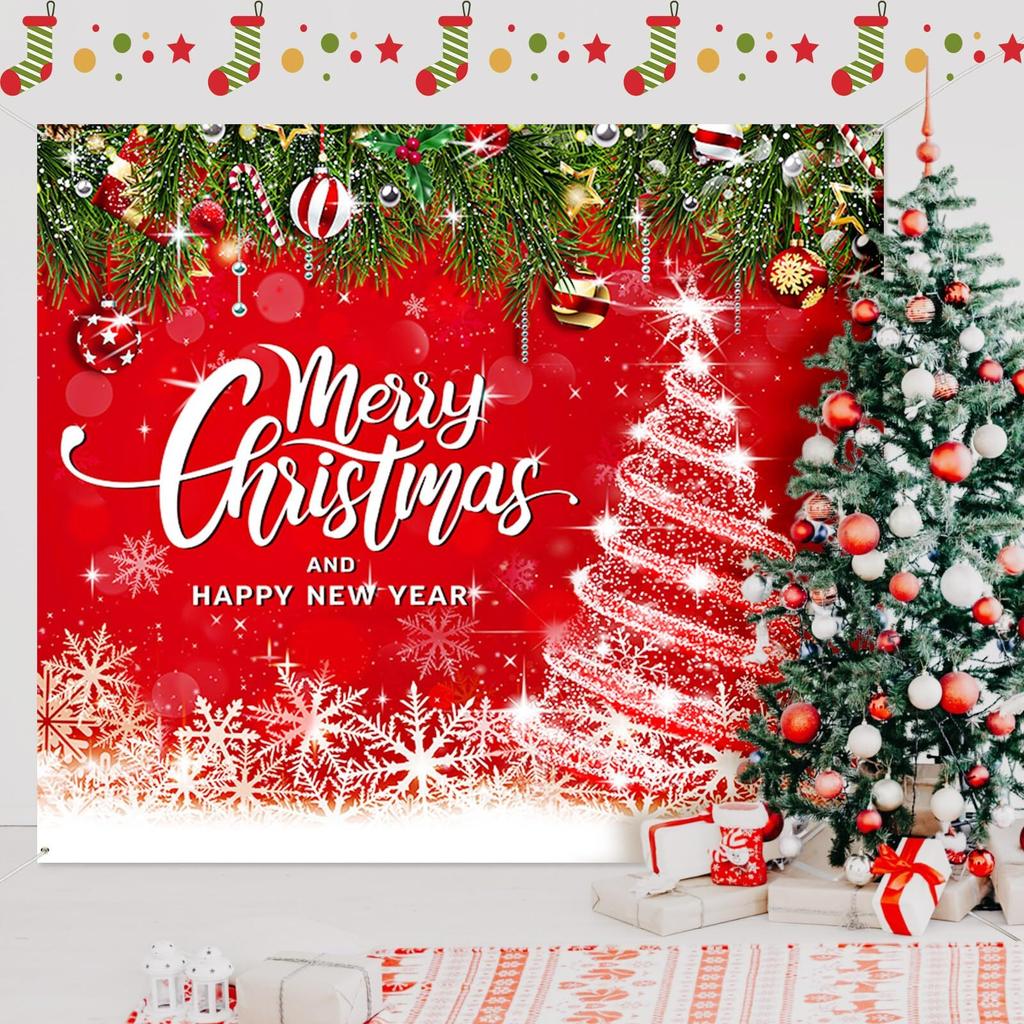 Christmas Garage Door Banner 7 x 8 ft Garage Christmas Cover Christmas Garage