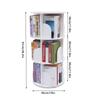 3-Tier Rotating Bookshelf,360 Display Revolving Bookcase,Stackable Book Organizer, Swivel Round Bookshelf for Bedroom
