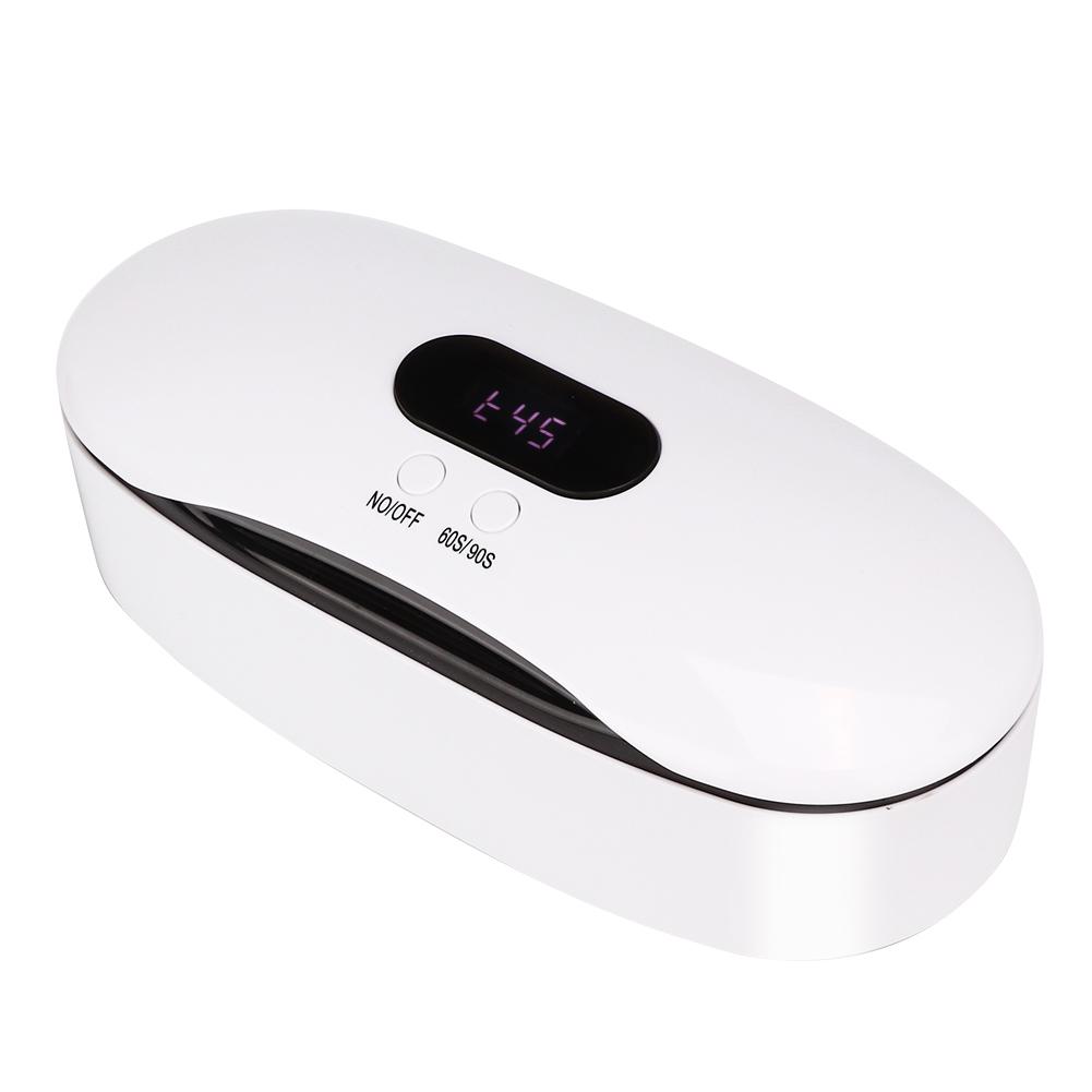 USB UV Case Jewelry Cleaner 60S / 90S Ultraviolet LED Box for Nail Art Tool for Comestic Beauty Salon