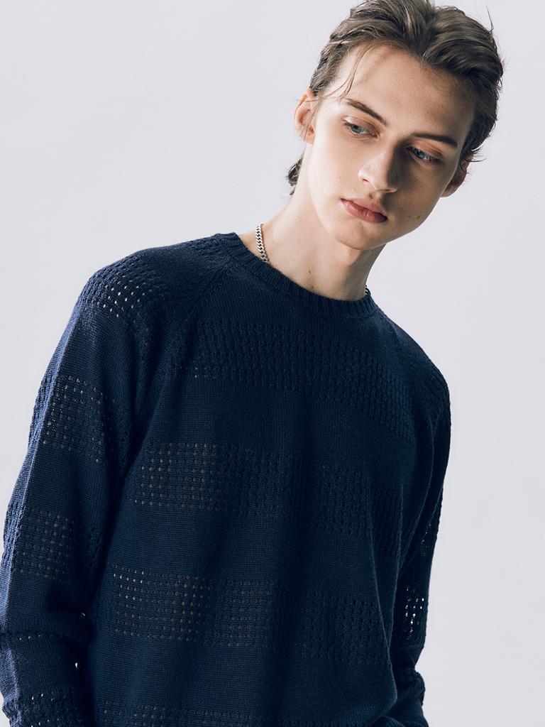EDWARDMAX Morina Long Sleeve Knitwear Navy