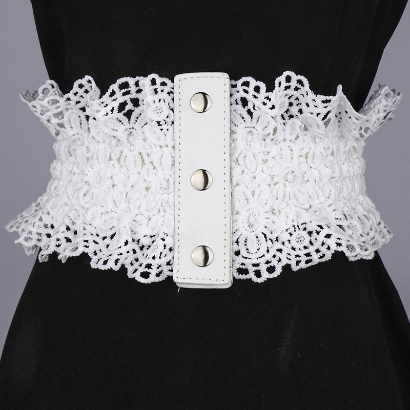 Fairy Lace With Skirt Elastic Wide Waist Seal Women'S Simple Waist Decoration Elastic Belt Women'S Accessories