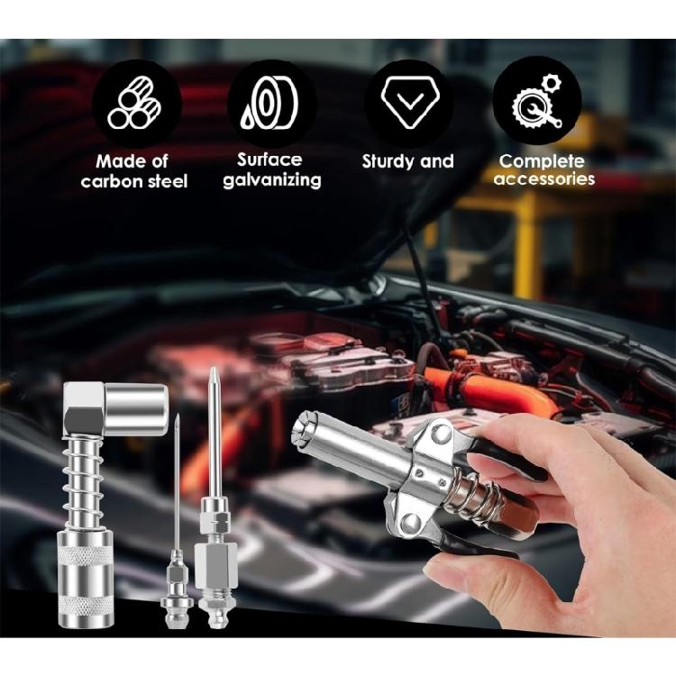 Industrial Grease Needle Nozzle Couplers Set for Hard Reach Areas Efficient Lubrication Mechanical Fittings Repair Shops