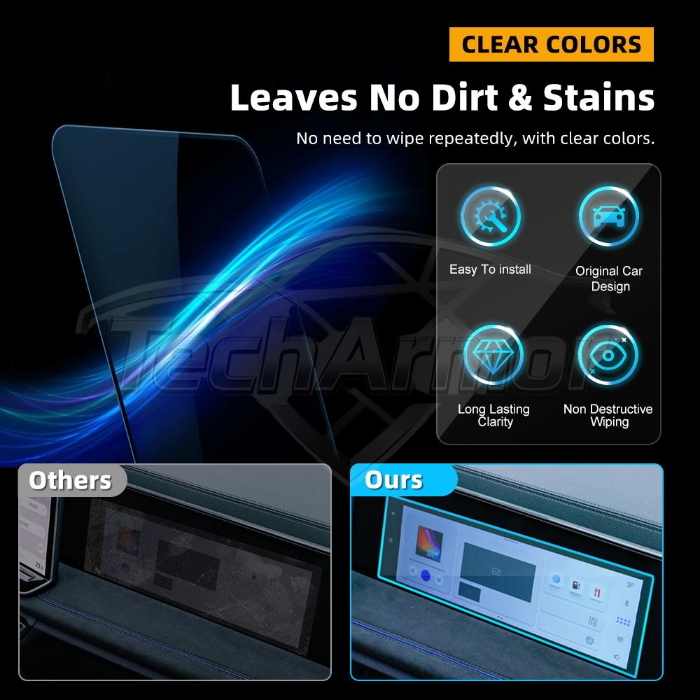 Tempered Glass Screen Protector for VW Tiguan L 2022-2025 Central Console GPS Navigation Dashboard Display