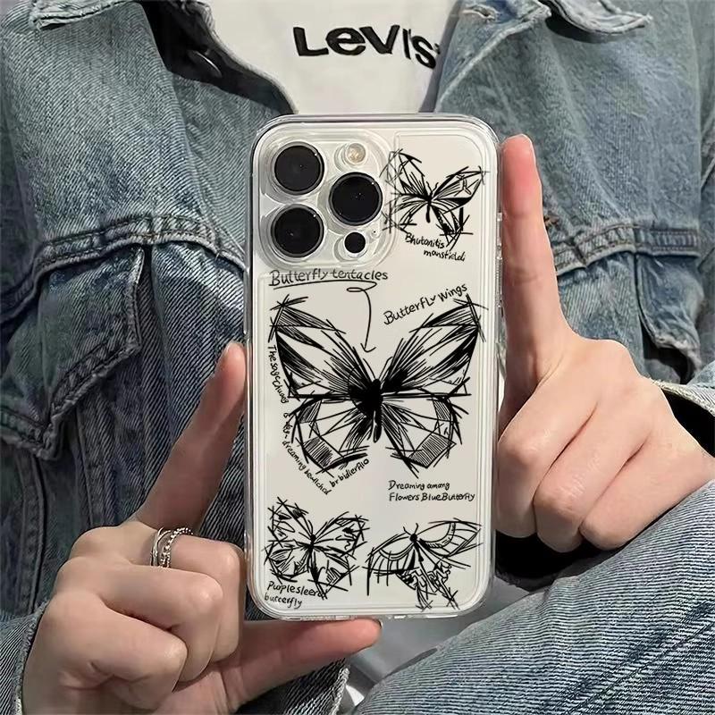 Butterfly Art iPhone Case for Models 12-17, Including 14, 15, 16 Pro Max
