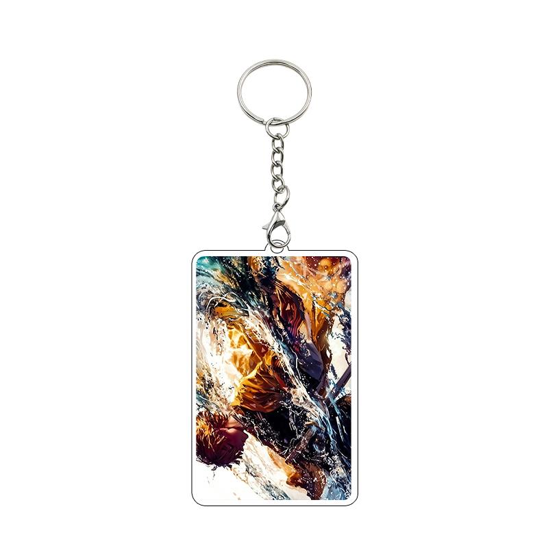 Anime Nezuko Agatsuma Zenitsu Kanroji Mitsuri Cartoon Cool Acrylic Keychain Accessories Figure Pendant Charm Decor Gifts Toys