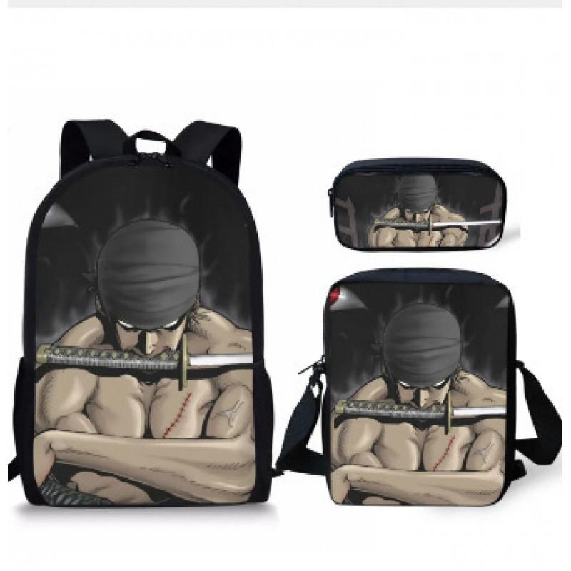 One Piece Backpack Set For Middle School Students Nylon School Bag Pencil Case And Tote Bag