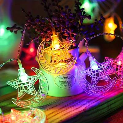 1PC 1.5M10LED Fairy String Light,Star Moon String Light,Indoor Decoration Light String,Battery Powered (excluding Batteries)