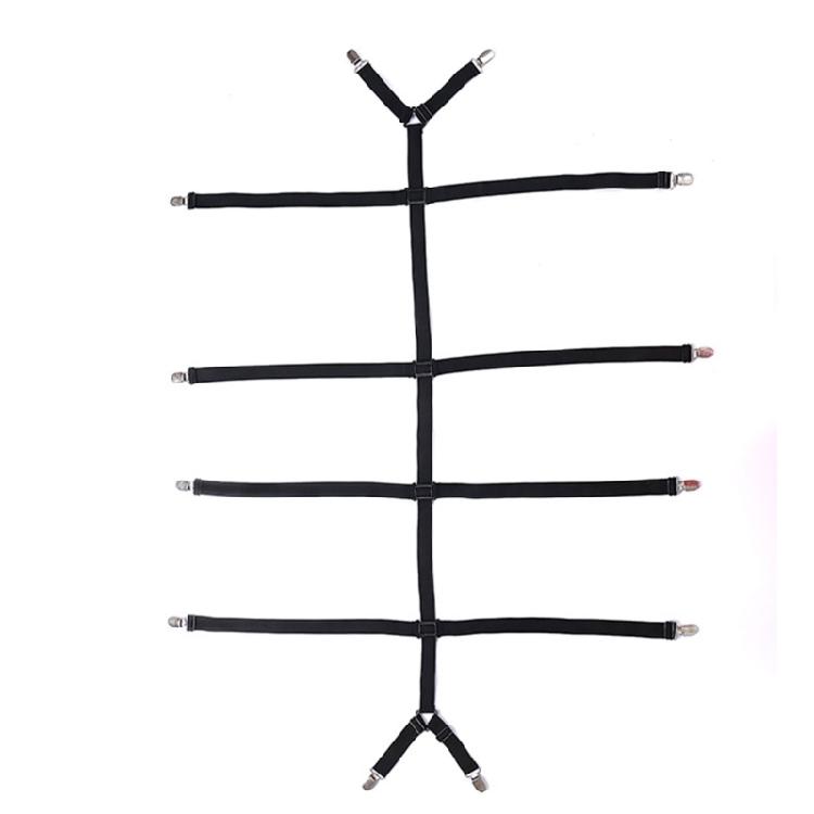 Universal Bed Sheet Holder 12 Clips Extended Length Rusts Proof Slip Resistant Elastic Mattress Adjustable Tensioner