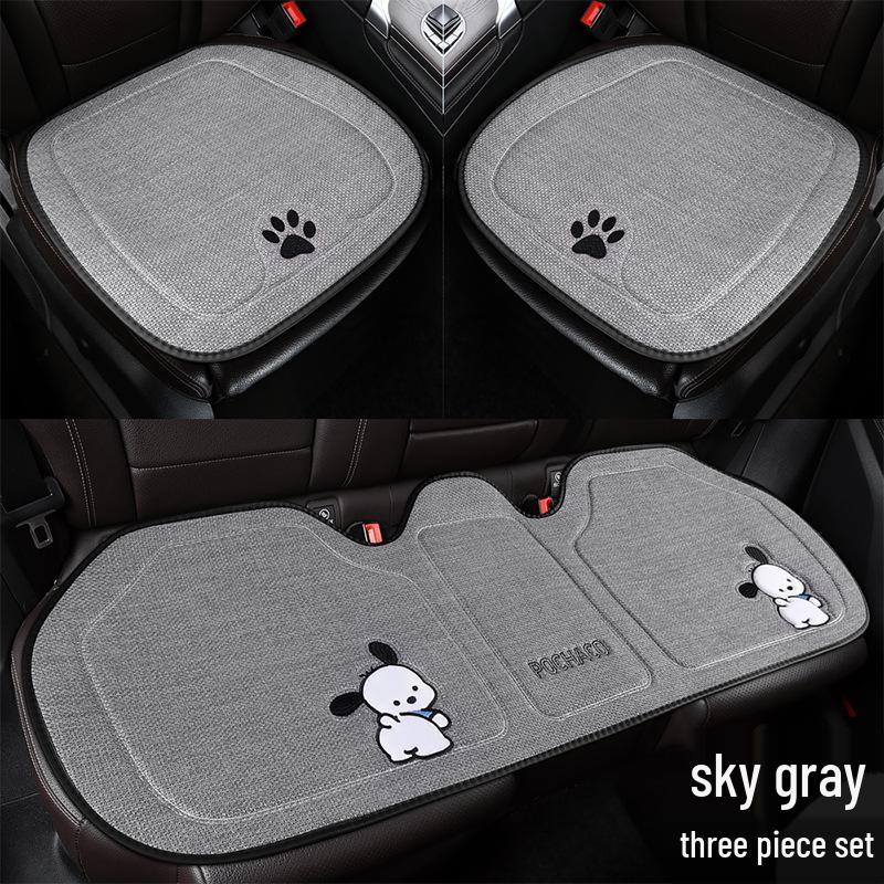 Pachacoo All-Season Cute Cartoon Cotton Linen Car Seat Cushion for Roewe RX5 D7 E6 D6 Ei5.