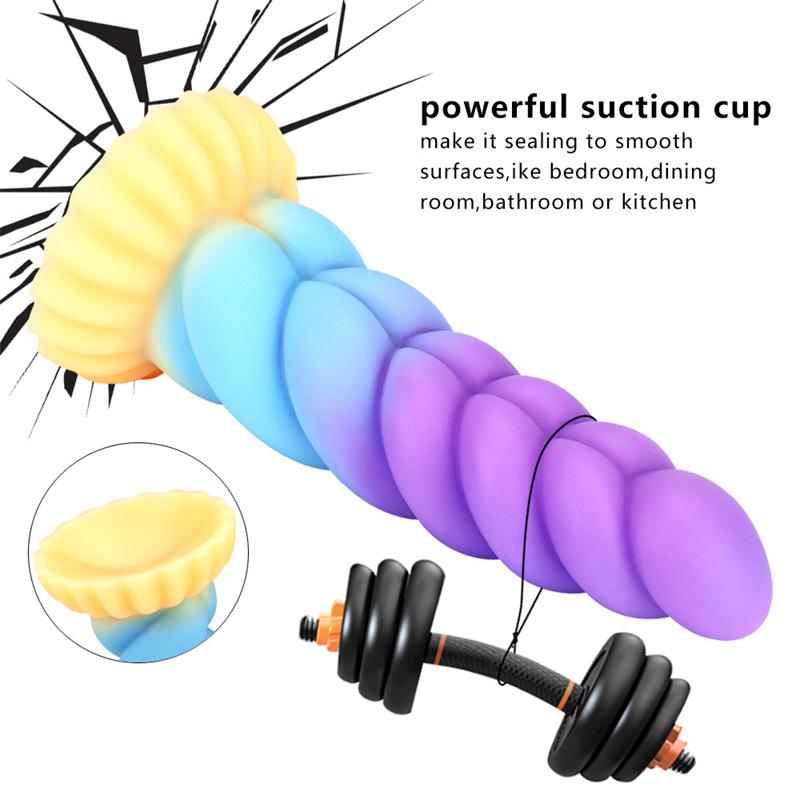Intestines Anal Plugs Mixed Colored Silicone Dildo Penis Simulation Big Penis Alternative Sex Adult Products