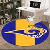 1 Stück runder Teppich Rams Teamgeist Aufdruck Runder Teppich für den Wohnbereich, Teppich für Home Office, Runder Stuhlteppich, Dekorativer Teppich Fan Geschenke Weihnachtsgeschenk