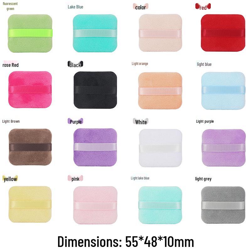 Triangle Velour Air Cushion Puff - Double-Sided Crystal Velvet Super Soft Fan-Shaped Makeup Puff for Loose Powder Setting