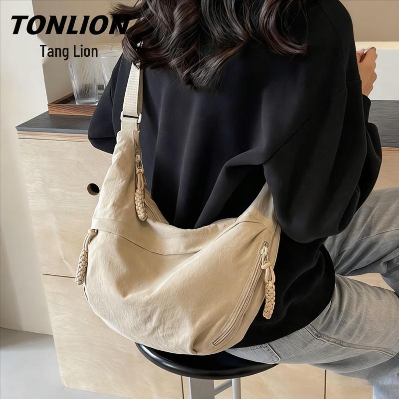 Tang Shi Women s Canvas Dumpling Crossbody Shoulder Bag