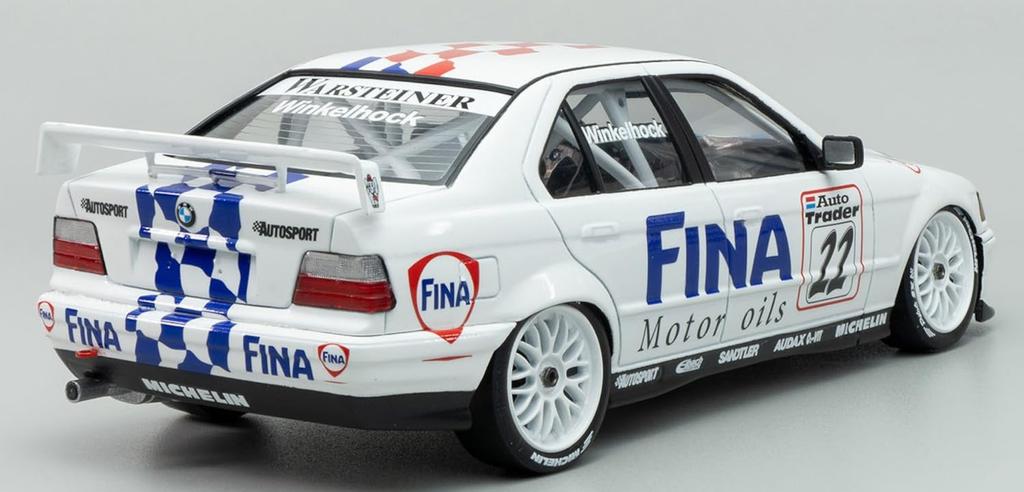 BMW 320i E36 1996 BTCC Browns Hatch vítěz plastový model BX24045 Platz/BEEMAX 1/24