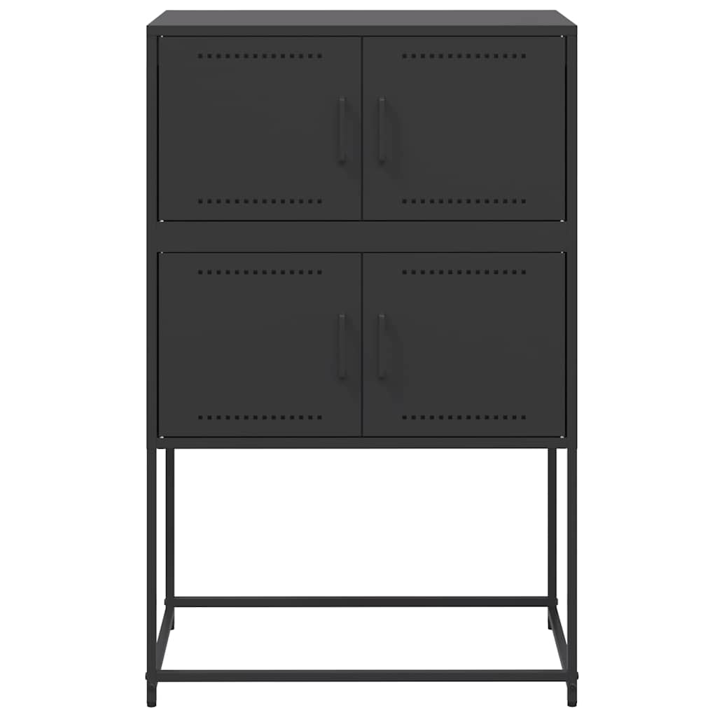 Sideboard Black 68.5 x 38.5 x 107 cm Steel