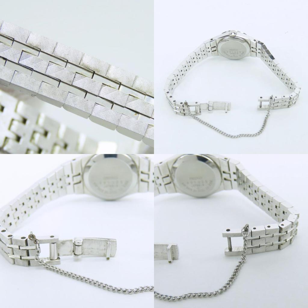 Used SEIKO Watches 17-0760 Stainless Steel Silver White Gold Plated