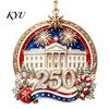 250th Anniversary Commemorative Gift 250 USA Christmas Ornament, United States 1776-2026 Tree Patriotic Decor Keepsake, Acrylic Holiday Hanging
