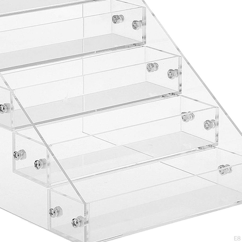 Tiered Acrylic Stands Clear Display Shelf for Cosmetic Cupcakes Model Car