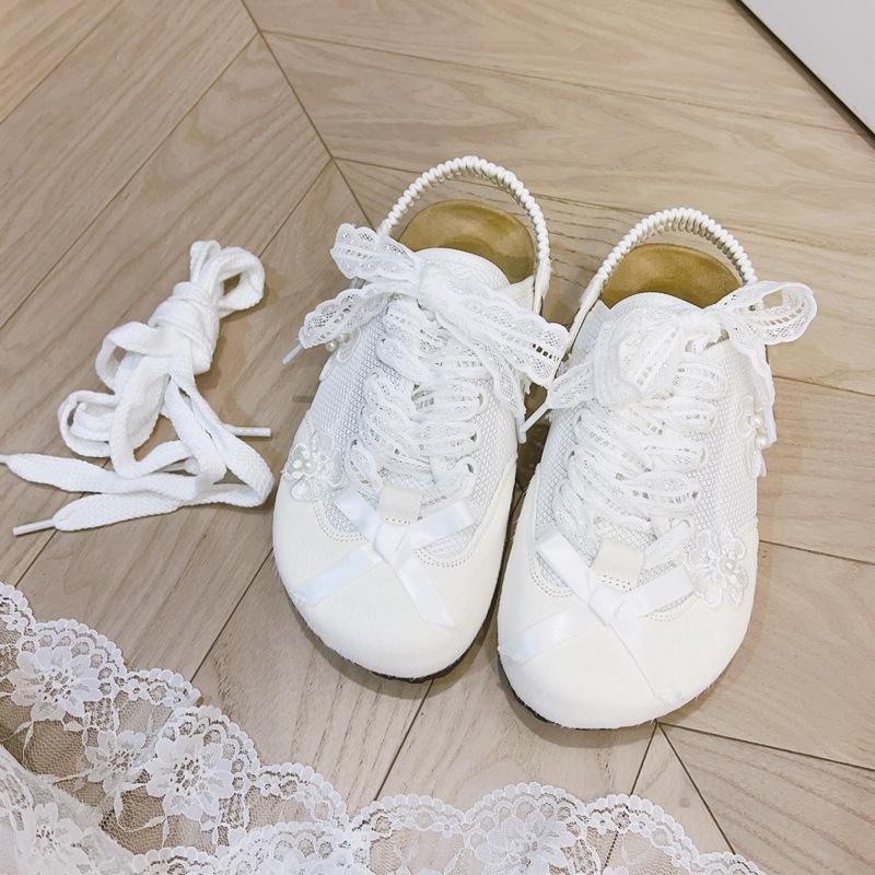 Best-selling Thick-soled Shoes Flip-flops New Retro Half-slippers for Women