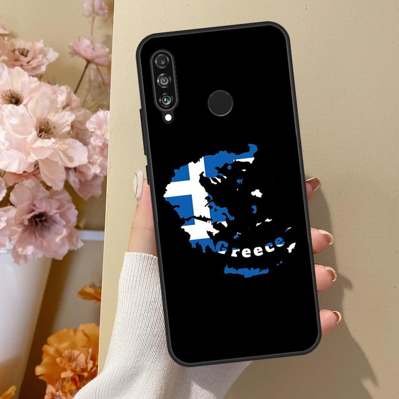Greek Greece Flag Cover For Huawei P30 Lite P40 P20 P50 Pro Nova 5T P Smart 2019 Case For Honor 50 10i 8X