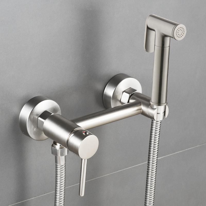 Messing Wasserhahn Dusche Bidet Tragbarer Sprüher Badezimmer Toilette Bidet Heiß- und Kaltmischer Wasserventil Jet-Set Hygienedusche
