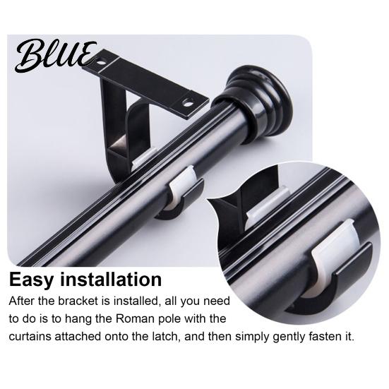 Screw-fixed Curtain Rod Duty Metal for 28mm Pcs Holder Bracket 2 Rods Heavy Sturdy Wall