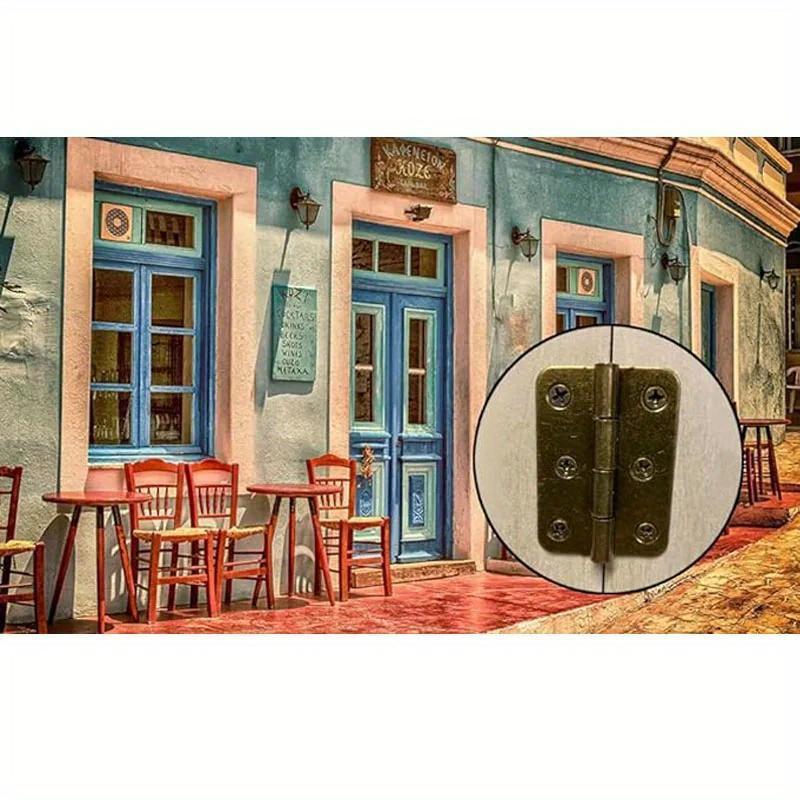 8 Pcs Antique Bronze Hinges Vintage Butt Hinges Folding Cabinet Gate Closet Door Hinge