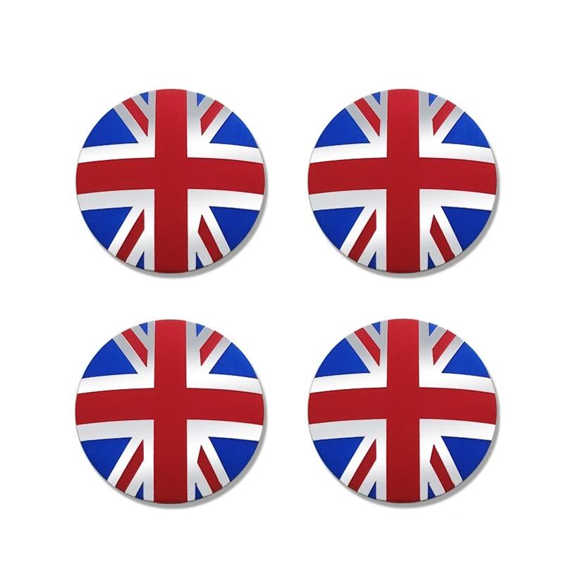 

4PCS 56mm 60mm Union Jack Badge Emblem Sticker Car Wheel Hub Center Caps Rim Cover For Mini Cooper S R50 R53 R56 R57 R58 R60 F56