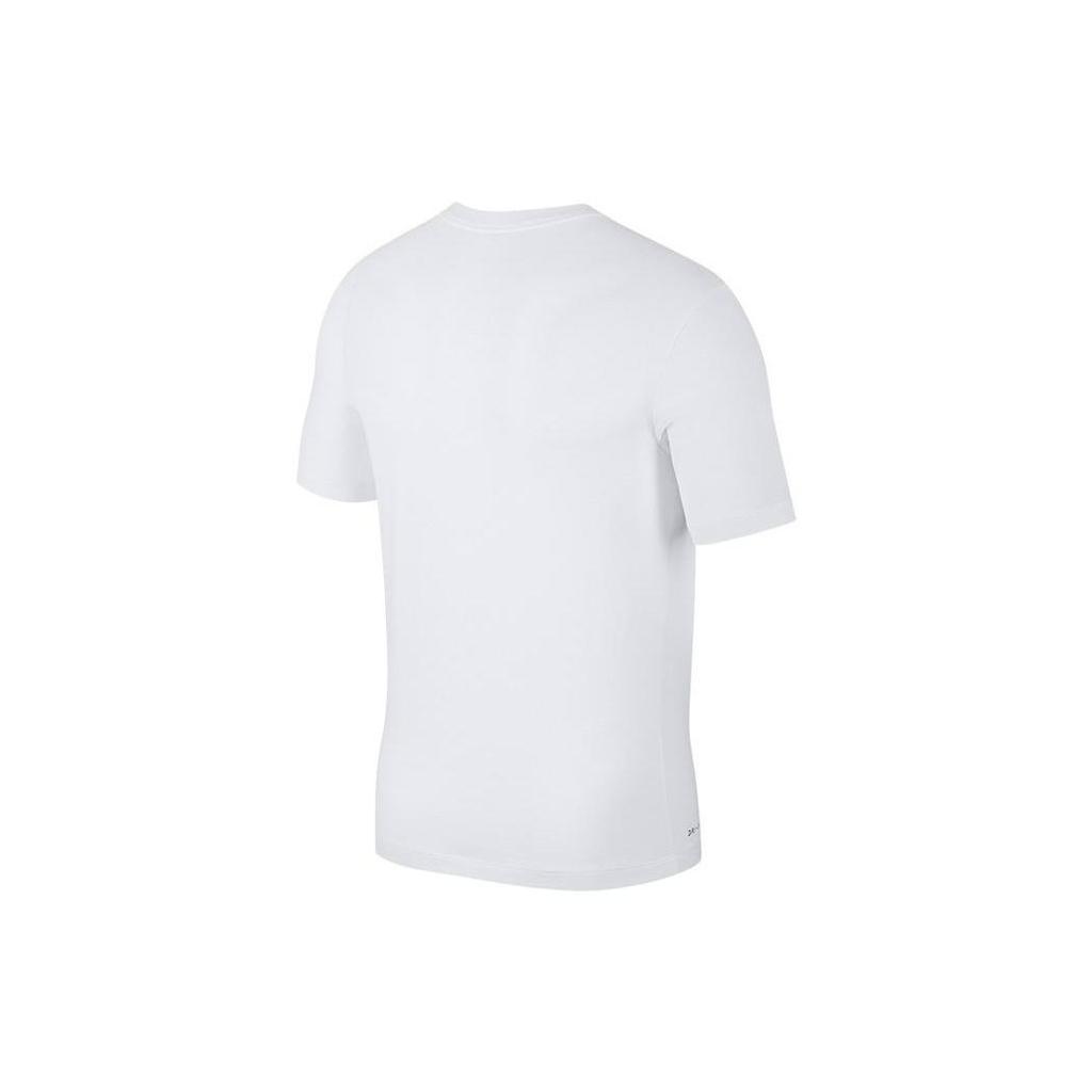 Nike T Shirts Men's White Crew Neck Moderate Straight Fit AT1228-100